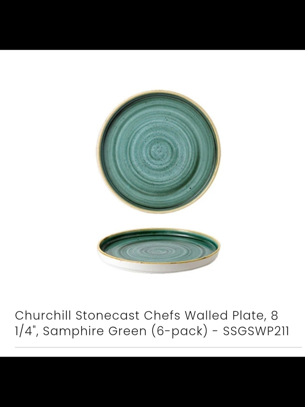 Stonecast Chef's Walled Plate - Samphire Green,Grey,Beige.